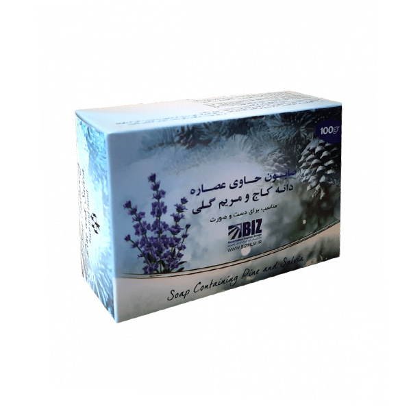 صابون دانه کاج و مریم گلی دکتر بیز مقدار 100 گرم