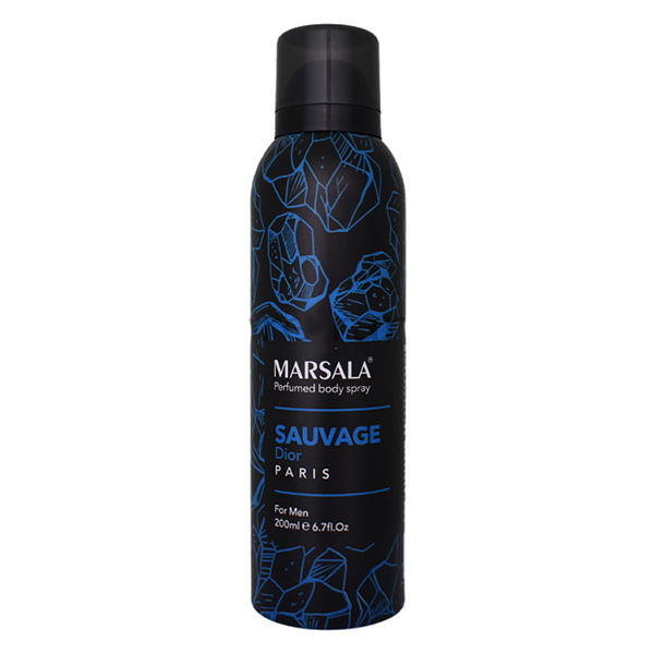 اسپری بدن مردانه مارسالا مدل Sauvage Dior حجم 200 میلی لیتر