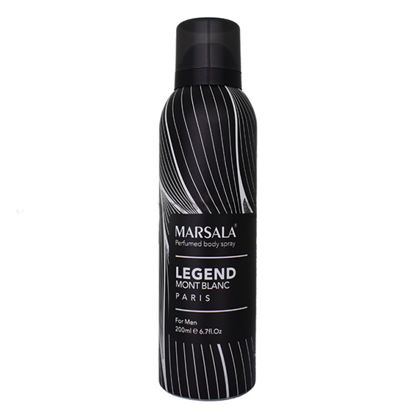 اسپری بدن مردانه مارسالا مدل Legend Mont Blanc حجم 200 میلی لیتر