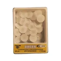 دیسک پالیش سفید بدون مرکز 40 تایی TOP BM روسی شماره 1.634 قطر 14mm