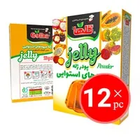 پودر ژله میوه های استوایی گلها حجم 100گرم کارتن 12 عددی