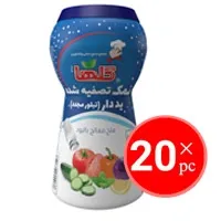 نمک تصفیه شده یددار گلها حجم 500 گرم کارتن 20 عددی