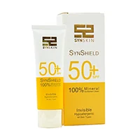کرم ضد آفتاب فیزیکی بدون رنگ ساین اسکین SPF 50 مدل SYN Shield Mineral انواع پوست‌ حجم 50 میلی‌لیتر