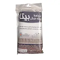 محافظ ریشه فرش بیتا 12 متری حریر طوسی روشن