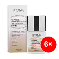ضد آفتاب فلوئید پرایم spf50 بژ طبیعی حاوی ویتامین c پک 6 عددی