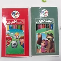 مداد رنگی 12 رنگ جعبه مقوایی سبز شاهین