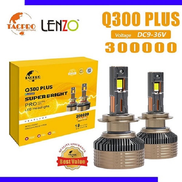 هدلایت لنزو تک پرو Tacpro مدل  Q300 plus پایه H4